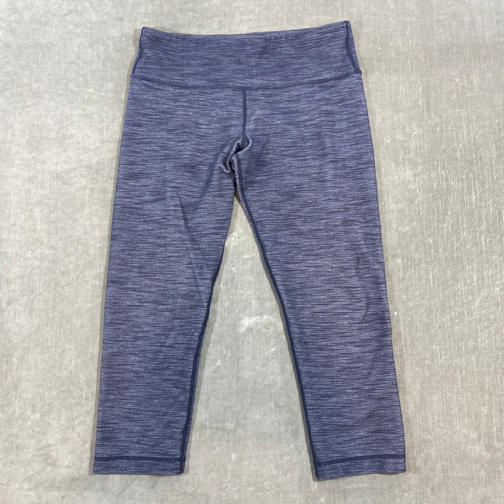 Lululemon Athletica Women's‎ Size 6 Blue Heathered Capri Leggings Activewear